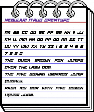 nebulari Italic animated font preview nebulari Italic animated font preview