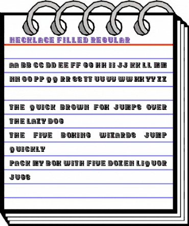 Necklace Filled Regular animated font preview Necklace Filled Regular animated font preview