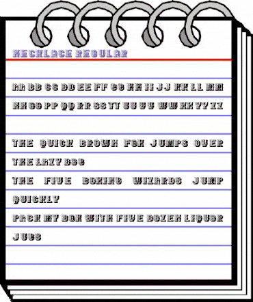 Necklace Regular animated font preview Necklace Regular animated font preview