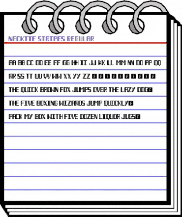 Necktie Stripes Regular animated font preview