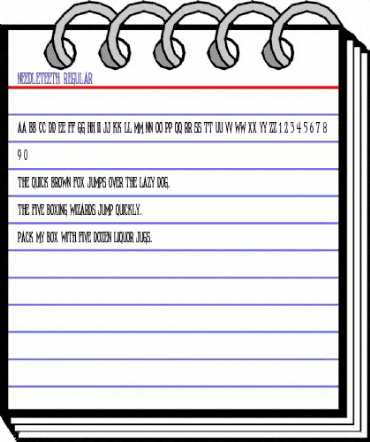 Needleteeth Regular Regular animated font preview Needleteeth Regular Regular animated font preview