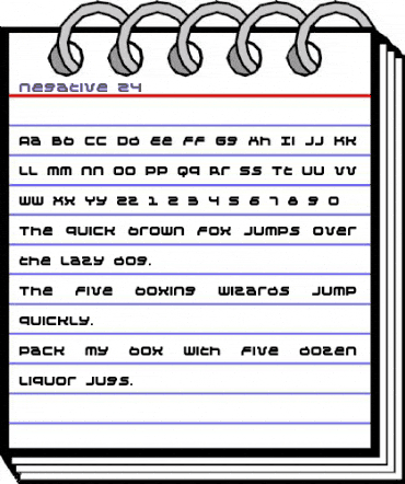 Negative 24 Regular animated font preview Negative 24 Regular animated font preview