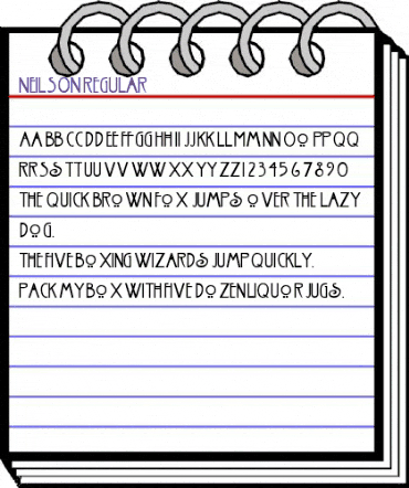 NEILSON Regular animated font preview NEILSON Regular animated font preview