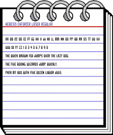 Nemesis Enforcer Laser Regular animated font preview Nemesis Enforcer Laser Regular animated font preview