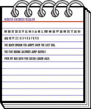 Nemesis Enforcer Regular animated font preview Nemesis Enforcer Regular animated font preview