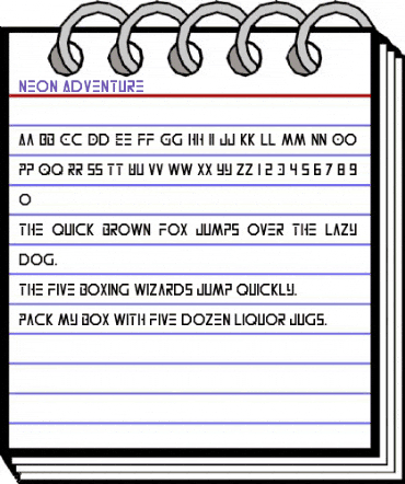 Neon Adventure Regular animated font preview