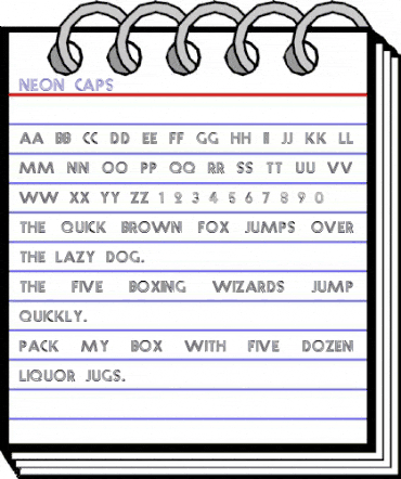 Neon Caps Regular animated font preview Neon Caps Regular animated font preview