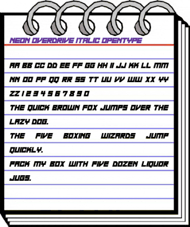 Neon Overdrive Italic animated font preview Neon Overdrive Italic animated font preview
