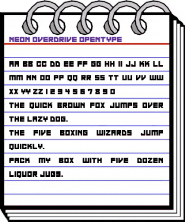 Neon Overdrive Regular animated font preview