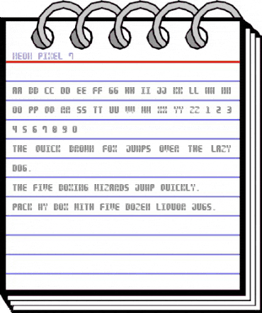 Neon Pixel-7 Regular animated font preview