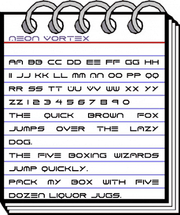 Neon Vortex Regular animated font preview Neon Vortex Regular animated font preview