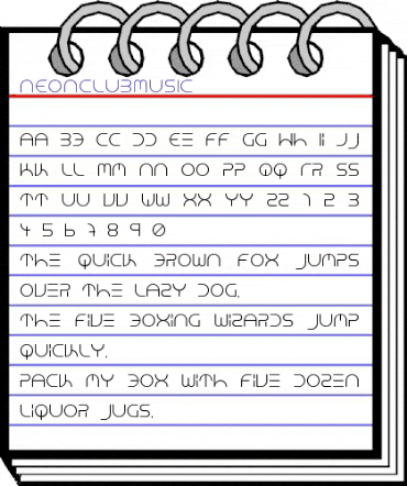 NEON CLUB MUSIC Regular animated font preview NEON CLUB MUSIC Regular animated font preview