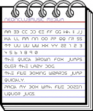 NEON CLUB MUSIC Medium animated font preview NEON CLUB MUSIC Medium animated font preview