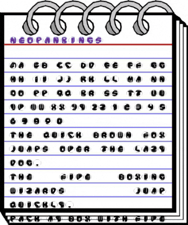 NeoPanRings Regular animated font preview NeoPanRings Regular animated font preview