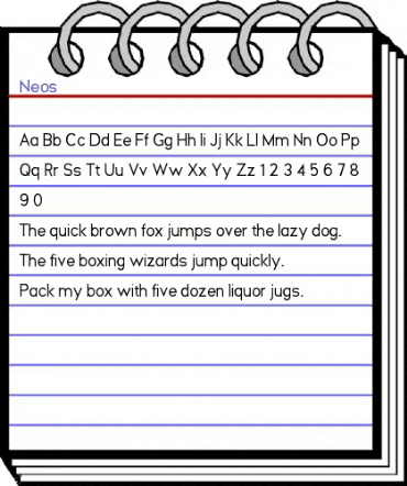 Neos Regular animated font preview