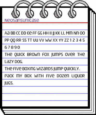 Neo Sans Unicase Regular animated font preview