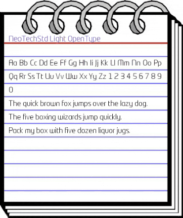 Neo Tech Std Light animated font preview Neo Tech Std Light animated font preview