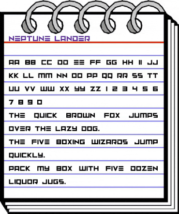Neptune Lander Regular animated font preview