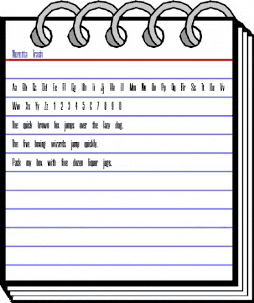 Neretta Trash Regular animated font preview