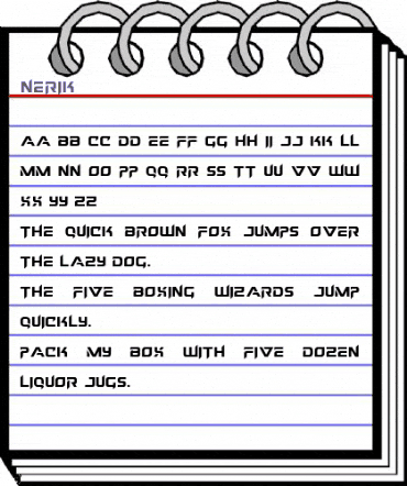 Nerik normal animated font preview