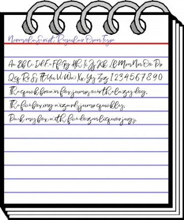 Nermola Script Regular animated font preview