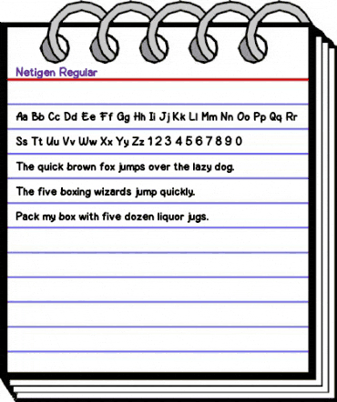 Netigen Regular Regular animated font preview Netigen Regular Regular animated font preview
