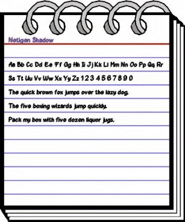 Netigen Shadow Regular animated font preview Netigen Shadow Regular animated font preview