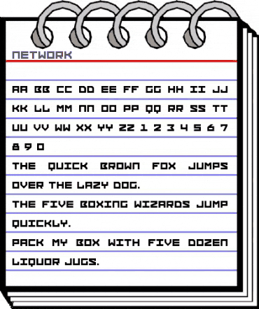 Network Medium animated font preview