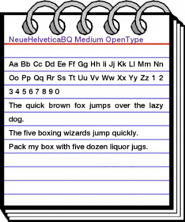 Neue Helvetica BQ Regular animated font preview