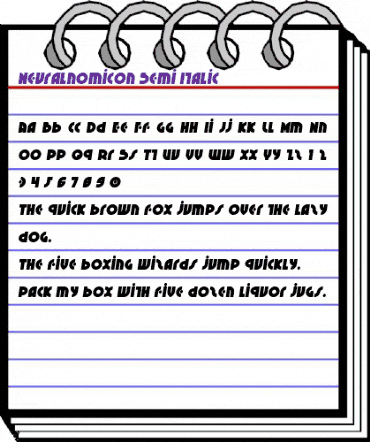 Neuralnomicon Semi-Italic Semi-Italic animated font preview