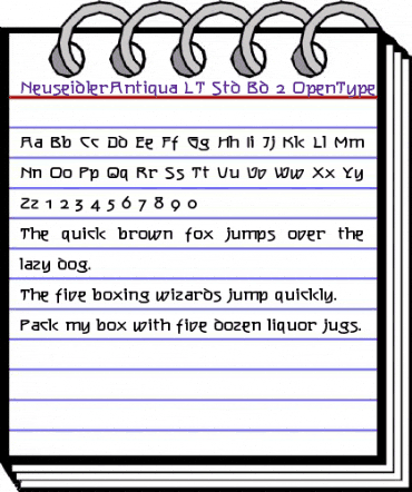 NeuseidlerAntiqua LT Std Bd Regular animated font preview NeuseidlerAntiqua LT Std Bd Regular animated font preview