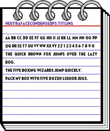 NeutrafaceCondensedPS Black animated font preview