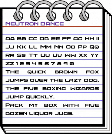 Neutron Dance Regular animated font preview
