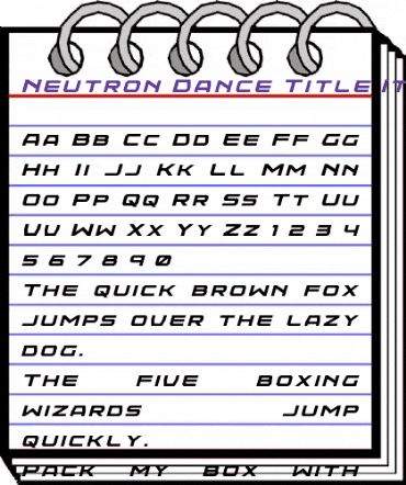 Neutron Dance Title Italic Regular animated font preview Neutron Dance Title Italic Regular animated font preview