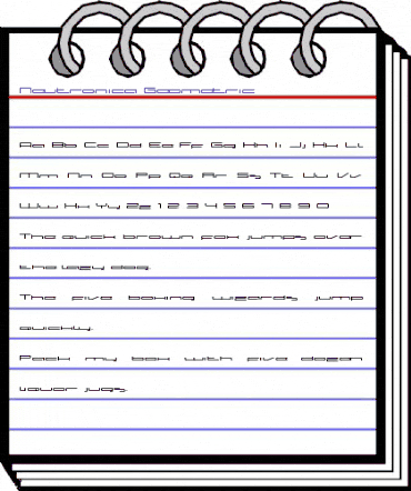 Neutronica Geometric animated font preview