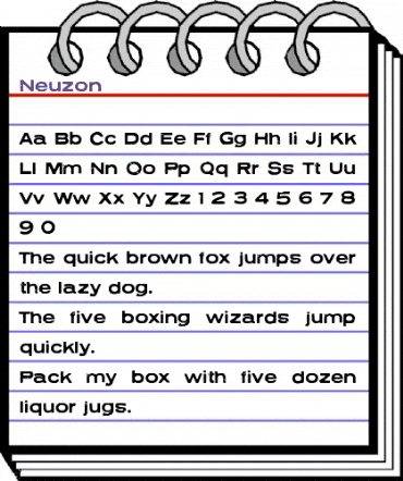 Neuzon Regular animated font preview