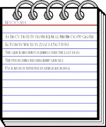 NEVOCLARA Regular animated font preview