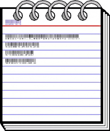 New Barcode Font tfb Regular animated font preview