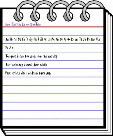 New Bartons Regular animated font preview New Bartons Regular animated font preview