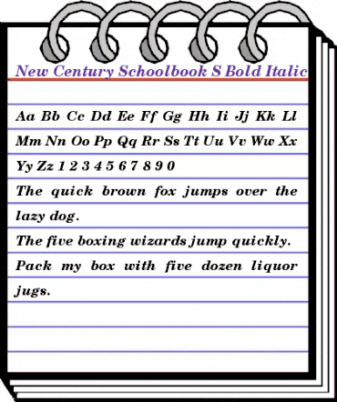 New Century Schlbk S Bold Italic animated font preview New Century Schlbk S Bold Italic animated font preview