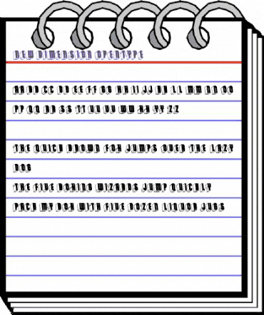 New Dimension Regular animated font preview