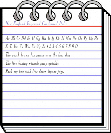 New England-Engraved-Condensed Italic animated font preview New England-Engraved-Condensed Italic animated font preview