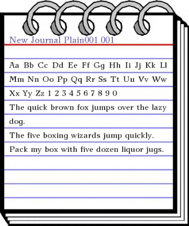 New Journal Plain animated font preview