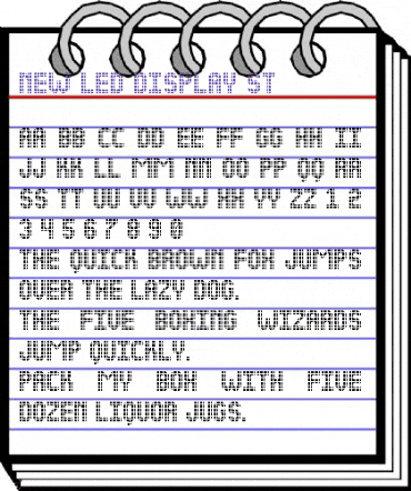 NEW LED DISPLAY ST Regular animated font preview NEW LED DISPLAY ST Regular animated font preview