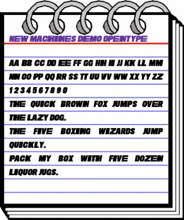 New Machines DEMO Regular animated font preview