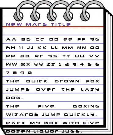 New Mars Title Regular animated font preview