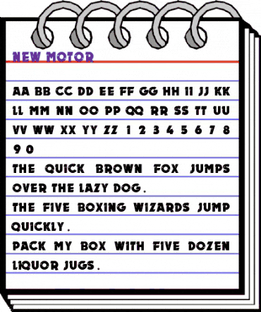 New MOTOR Regular animated font preview