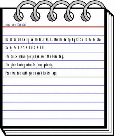 new one Regular animated font preview