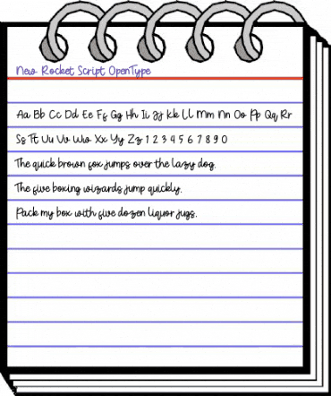 New Rocket Script animated font preview