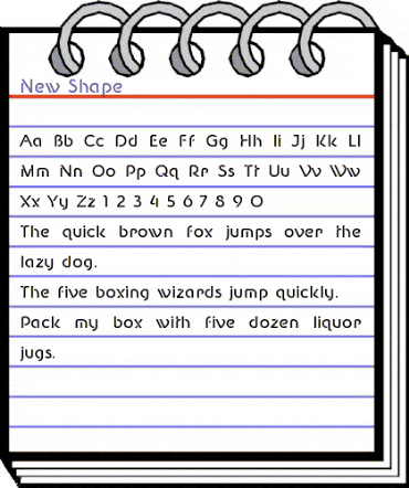 New Shape Book animated font preview New Shape Book animated font preview